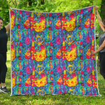 Abstract Psychedelic Print Quilt