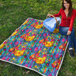 Abstract Psychedelic Print Quilt