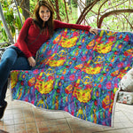 Abstract Psychedelic Print Quilt