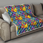 Abstract Psychedelic Print Quilt