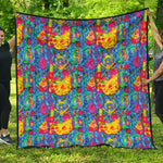 Abstract Psychedelic Print Quilt