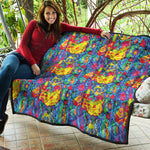 Abstract Psychedelic Print Quilt