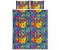 Abstract Psychedelic Print Quilt Bed Set