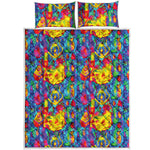 Abstract Psychedelic Print Quilt Bed Set