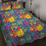 Abstract Psychedelic Print Quilt Bed Set