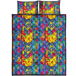 Abstract Psychedelic Print Quilt Bed Set