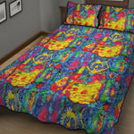 Abstract Psychedelic Print Quilt Bed Set