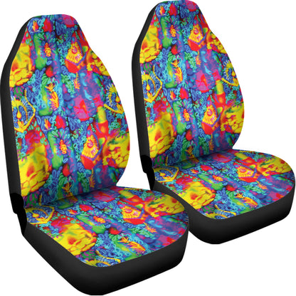 Abstract Psychedelic Print Universal Fit Car Seat Covers