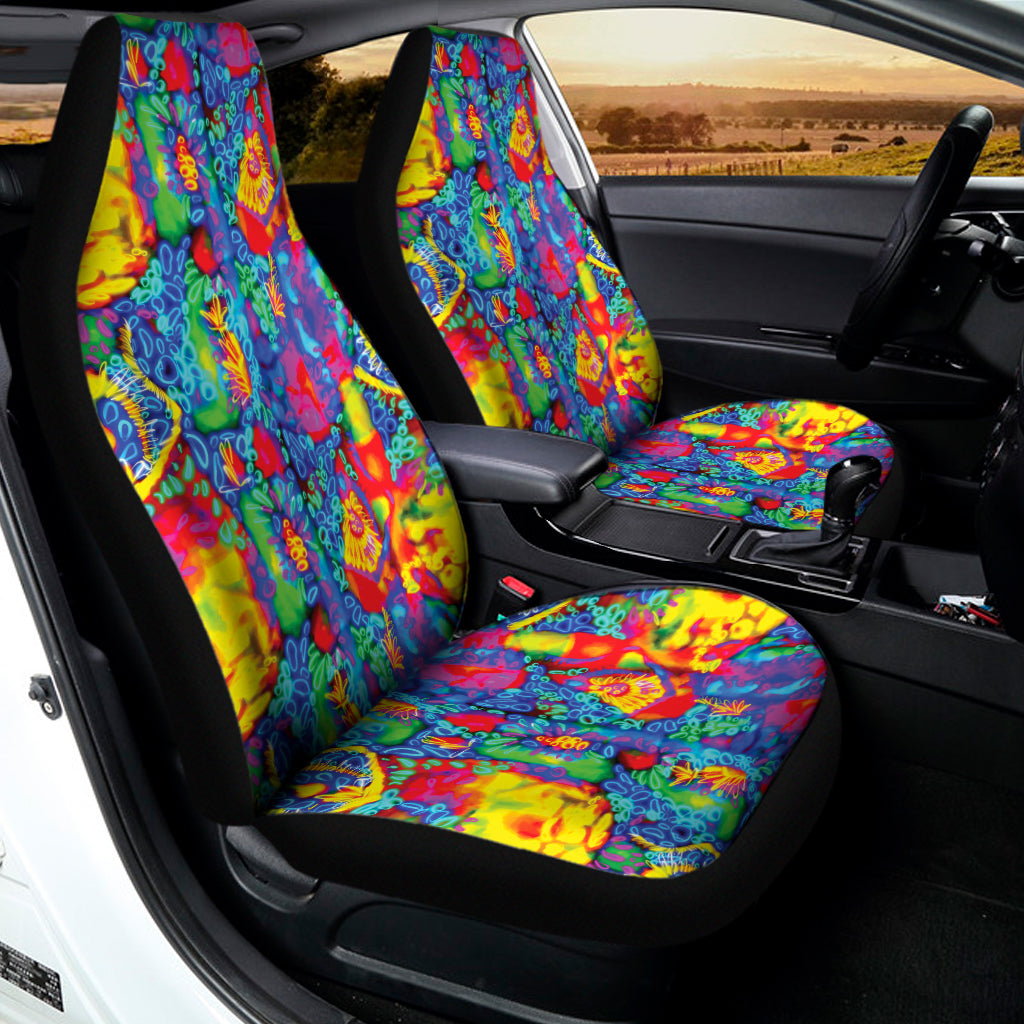 Abstract Psychedelic Print Universal Fit Car Seat Covers