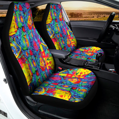 Abstract Psychedelic Print Universal Fit Car Seat Covers