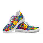 Abstract Psychedelic Print White Sneakers