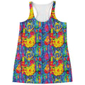 Abstract Psychedelic Print Women's Racerback Tank Top