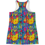 Abstract Psychedelic Print Women's Racerback Tank Top