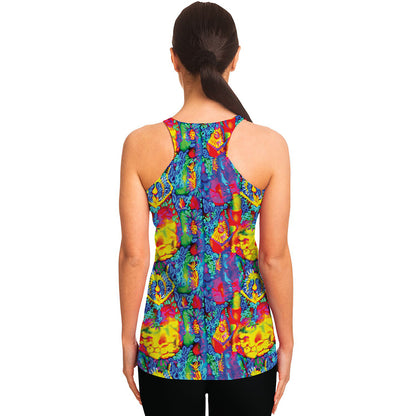 Abstract Psychedelic Print Women's Racerback Tank Top