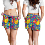 Abstract Psychedelic Print Women's Shorts