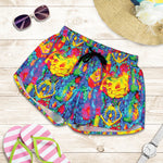 Abstract Psychedelic Print Women's Shorts