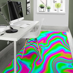 Abstract Psychedelic Trippy Print Area Rug GearFrost