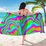 Abstract Psychedelic Trippy Print Beach Sarong Wrap