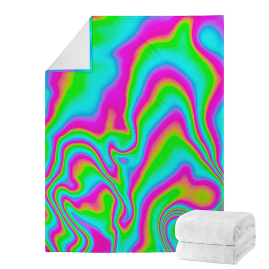 Abstract Psychedelic Trippy Print Blanket