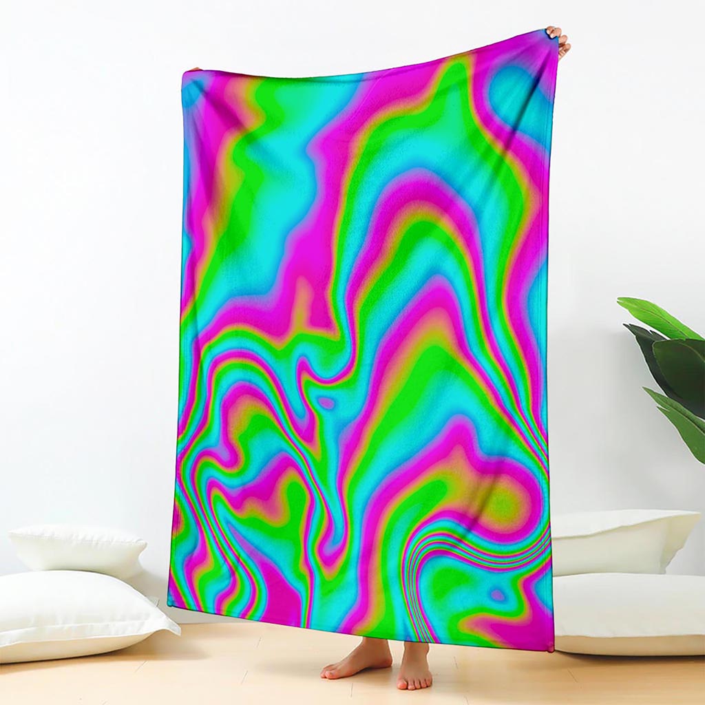 Abstract Psychedelic Trippy Print Blanket