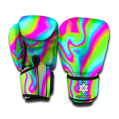 Abstract Psychedelic Trippy Print Boxing Gloves