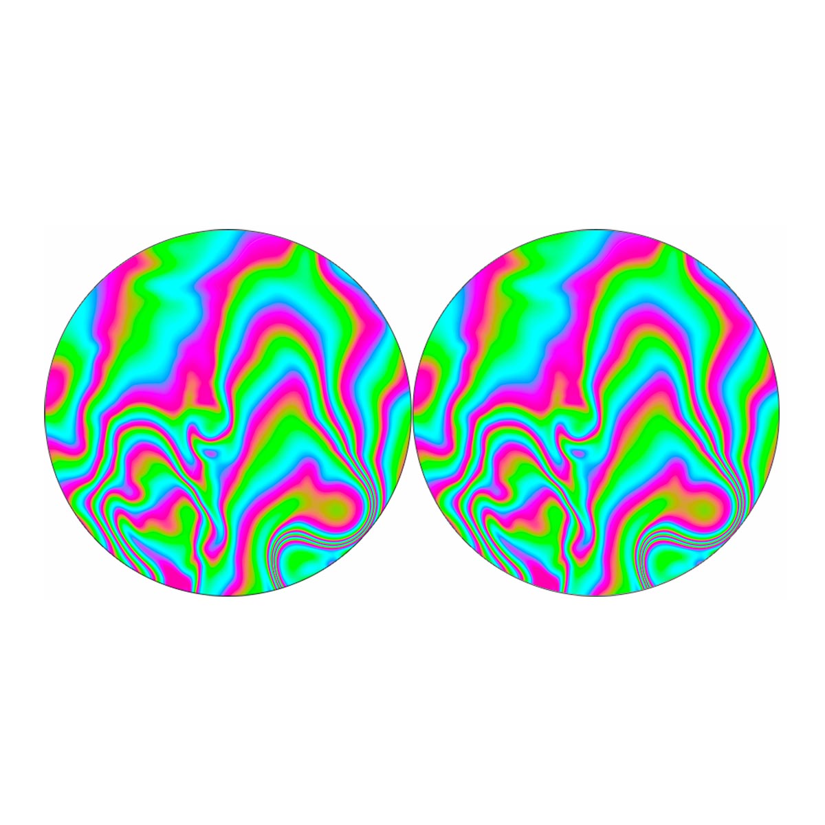 Abstract Psychedelic Trippy Print Car Coasters