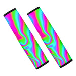 Abstract Psychedelic Trippy Print Car Seat Belt Covers