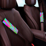 Abstract Psychedelic Trippy Print Car Seat Belt Covers