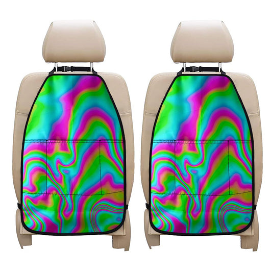 Abstract Psychedelic Trippy Print Car Seat Organizers