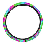 Abstract Psychedelic Trippy Print Car Steering Wheel Cover