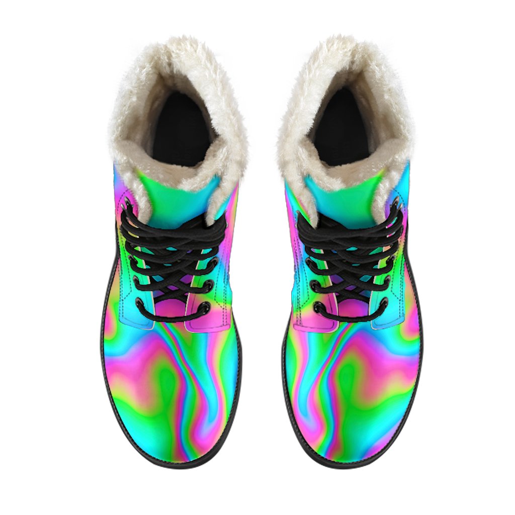 Abstract Psychedelic Trippy Print Comfy Boots GearFrost
