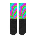 Abstract Psychedelic Trippy Print Crew Socks