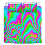 Abstract Psychedelic Trippy Print Duvet Cover Bedding Set