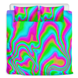 Abstract Psychedelic Trippy Print Duvet Cover Bedding Set