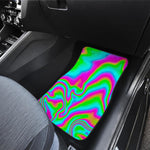 Abstract Psychedelic Trippy Print Front and Back Car Floor Mats