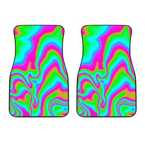 Abstract Psychedelic Trippy Print Front Car Floor Mats