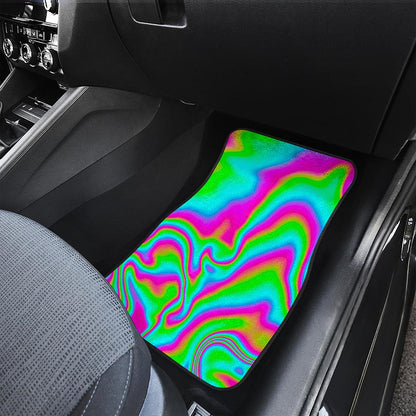 Abstract Psychedelic Trippy Print Front Car Floor Mats