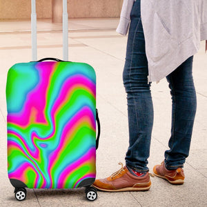 Abstract Psychedelic Trippy Print Luggage Cover GearFrost