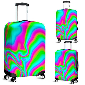 Abstract Psychedelic Trippy Print Luggage Cover GearFrost