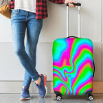 Abstract Psychedelic Trippy Print Luggage Cover GearFrost