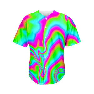 Abstract Psychedelic Trippy Print Men's Baseball Jersey