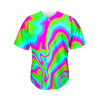 Abstract Psychedelic Trippy Print Men's Baseball Jersey