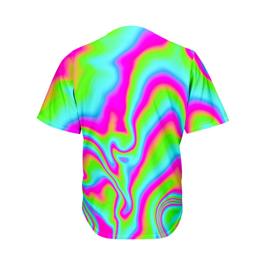 Abstract Psychedelic Trippy Print Men's Baseball Jersey