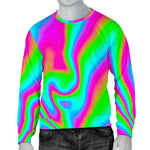 Abstract Psychedelic Trippy Print Men's Crewneck Sweatshirt GearFrost
