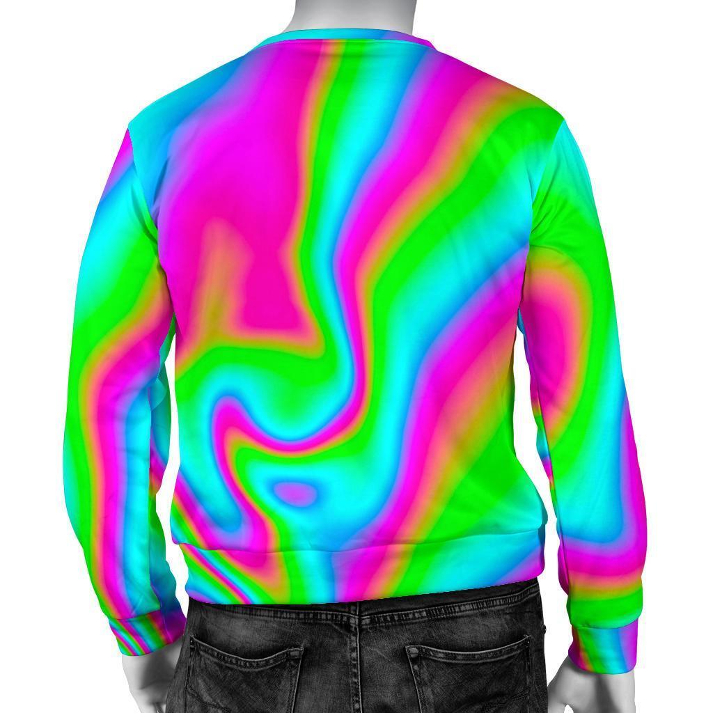 Abstract Psychedelic Trippy Print Men's Crewneck Sweatshirt GearFrost