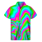 Abstract Psychedelic Trippy Print Men's Short Sleeve Shirt