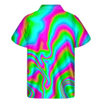 Abstract Psychedelic Trippy Print Men's Short Sleeve Shirt