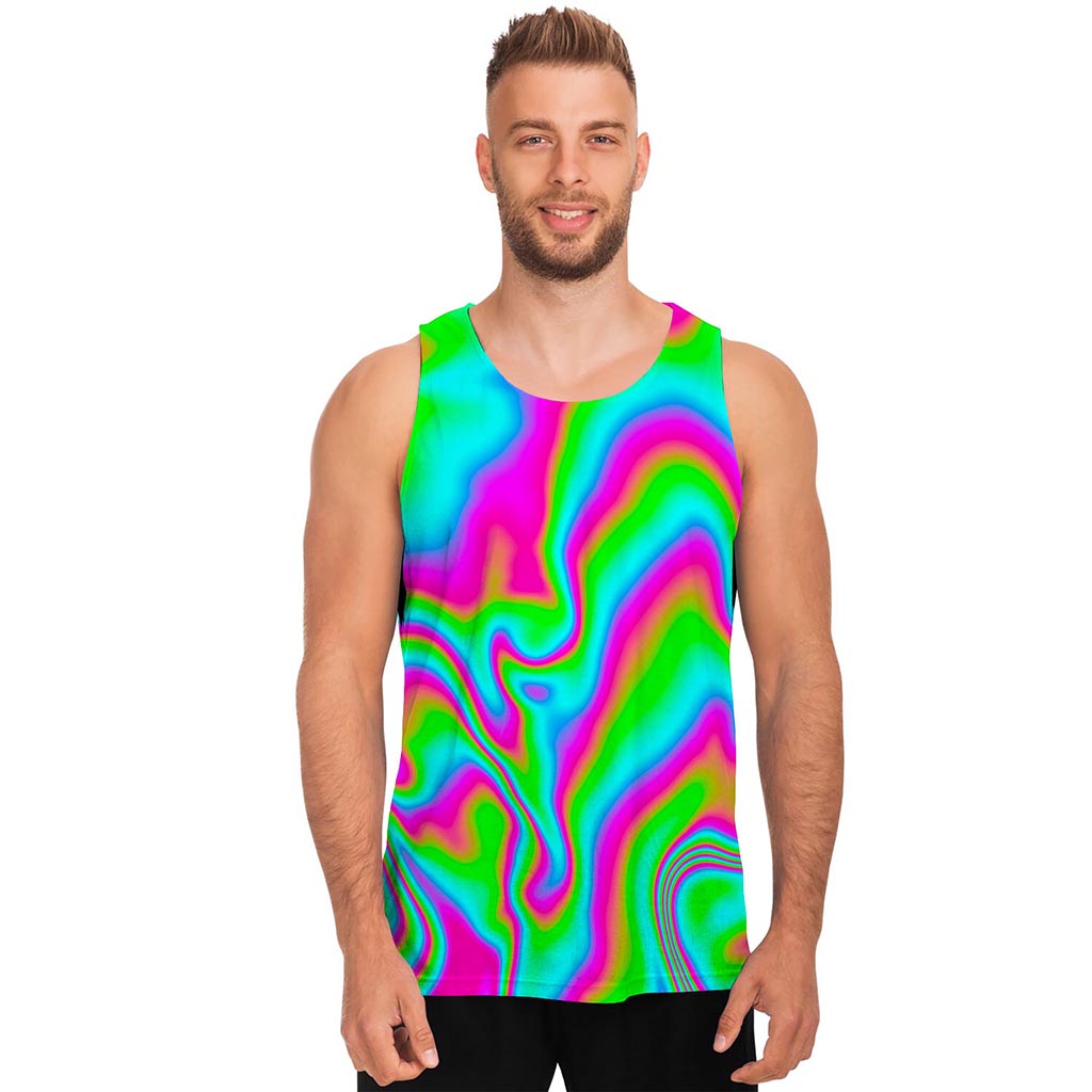 Abstract Psychedelic Trippy Print Men's Tank Top
