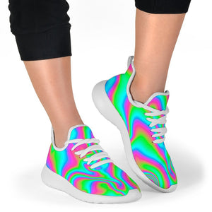Abstract Psychedelic Trippy Print Mesh Knit Shoes GearFrost