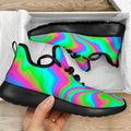 Abstract Psychedelic Trippy Print Mesh Knit Shoes